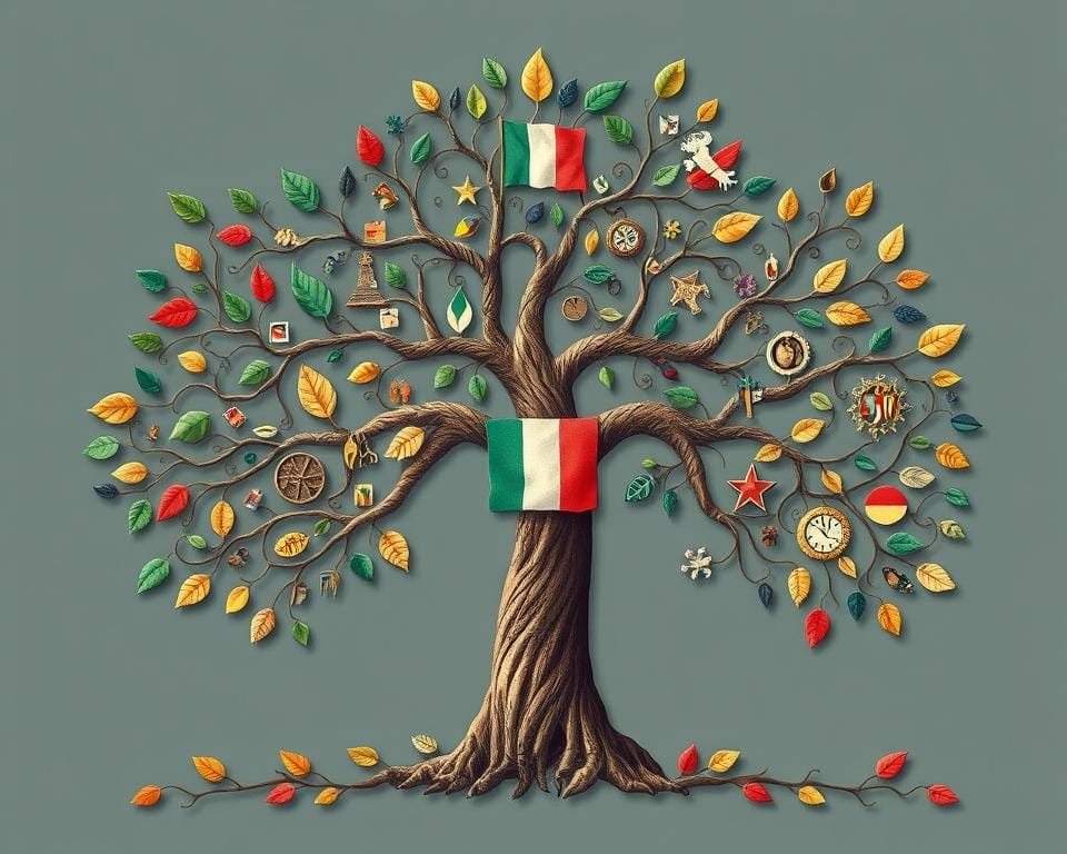 árvore genealógica para cidadania italiana