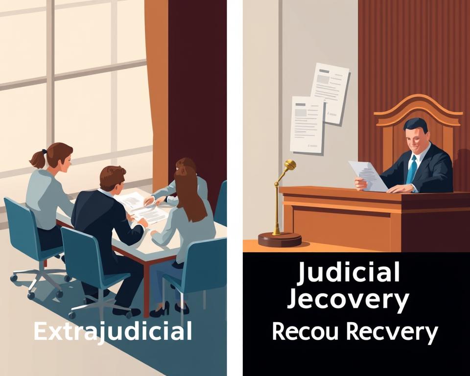 Diferenças entre recuperação extrajudicial e judicial Diferenças entre recuperação extrajudicial e judicial