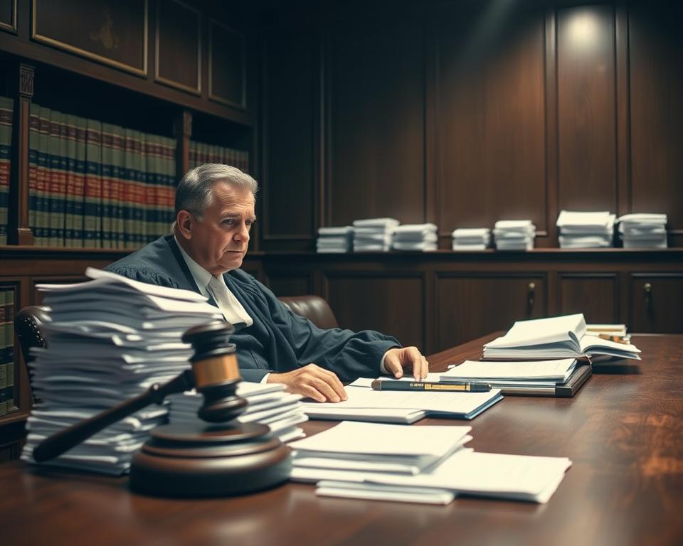 Juiz analisando processos Juiz analisando processos