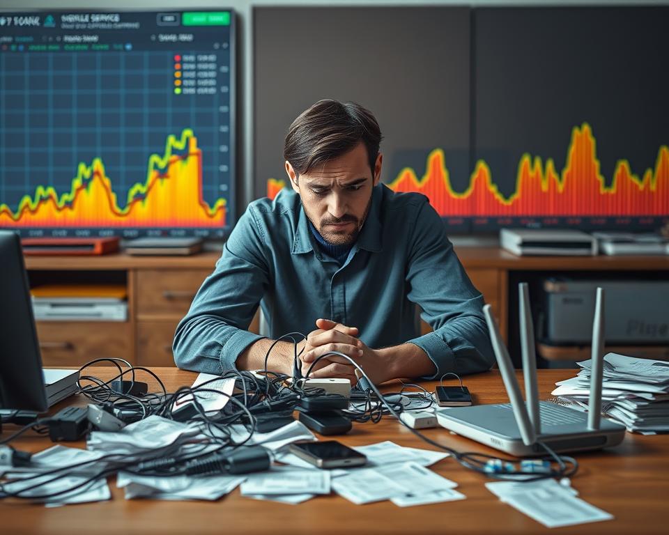 Problemas com operadora de celular e internet