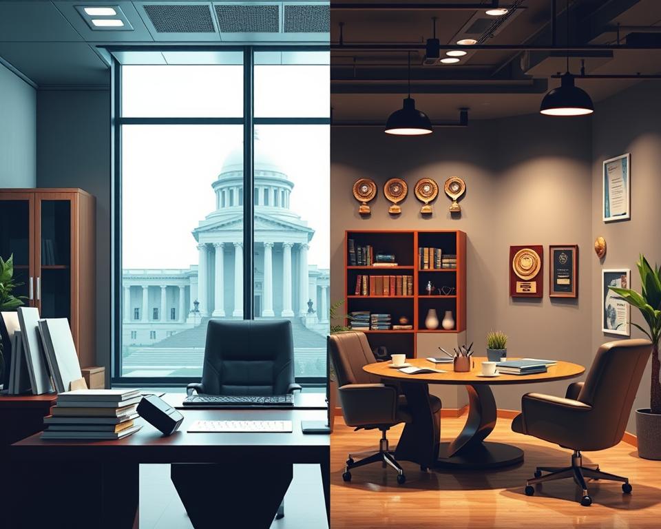 Diferença entre advogado público e particular