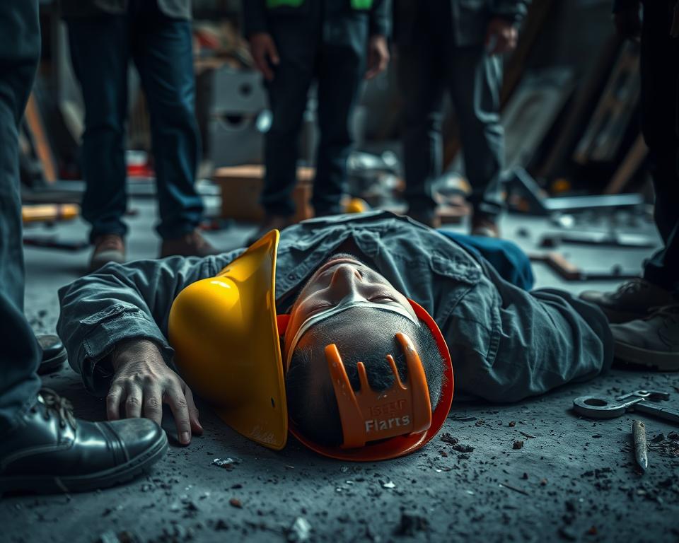 trabalhador acidentado