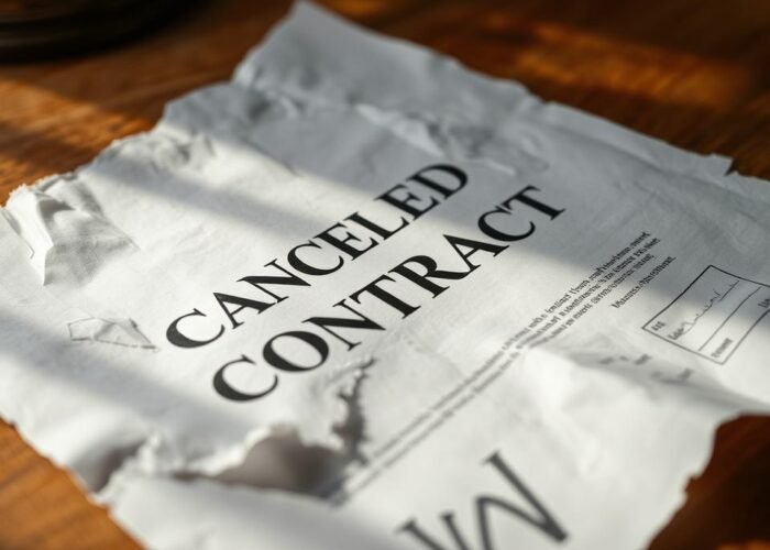 contrato de compra cancelado