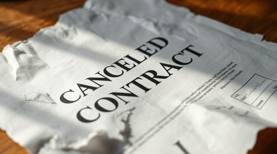contrato de compra cancelado