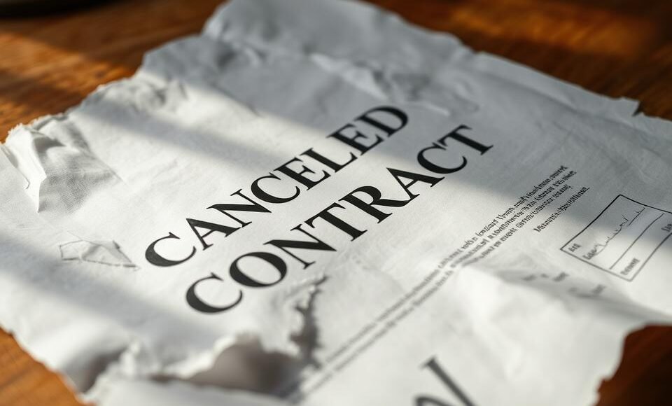 contrato de compra cancelado