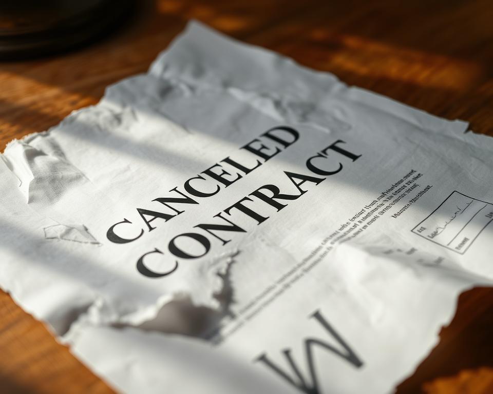 contrato de compra cancelado