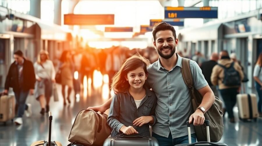levar família para os EUA