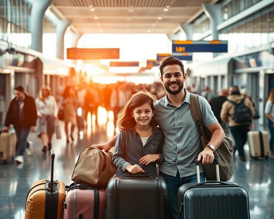 levar família para os EUA