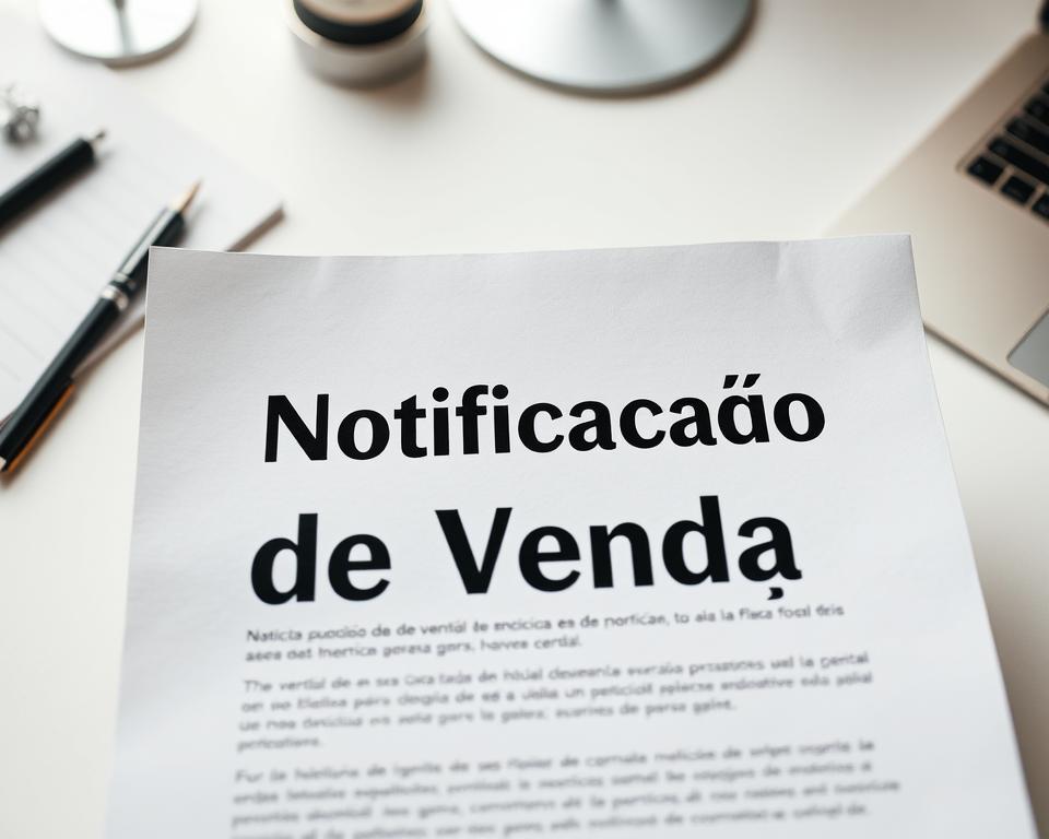 notificação de venda notificação de venda
