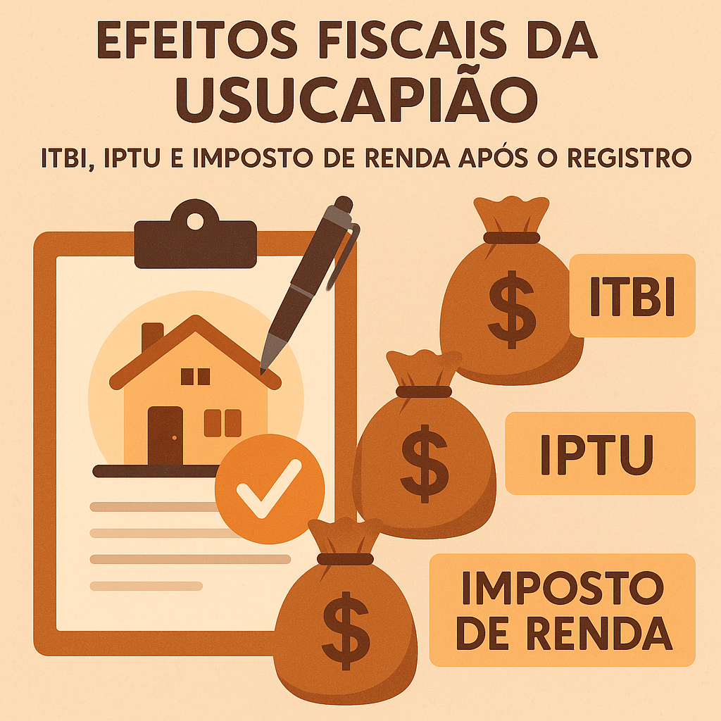 Efeitos fiscais da usucapião: ITBI, IPTU e Imposto de Renda após o registro