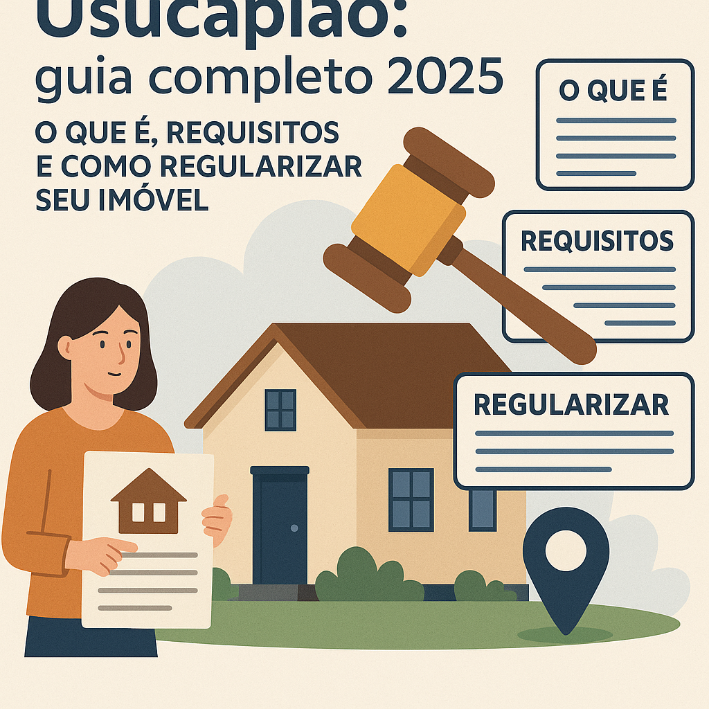 Usucapião: guia completo 2025 – o que é, requisitos e como regularizar seu imóvel