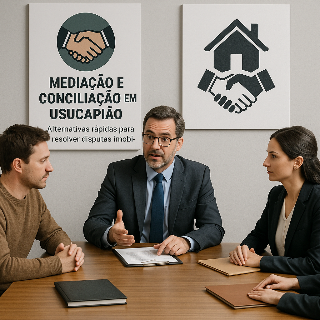 Mediação e conciliação em usucapião: alternativas rápidas para resolver disputas imobiliárias
