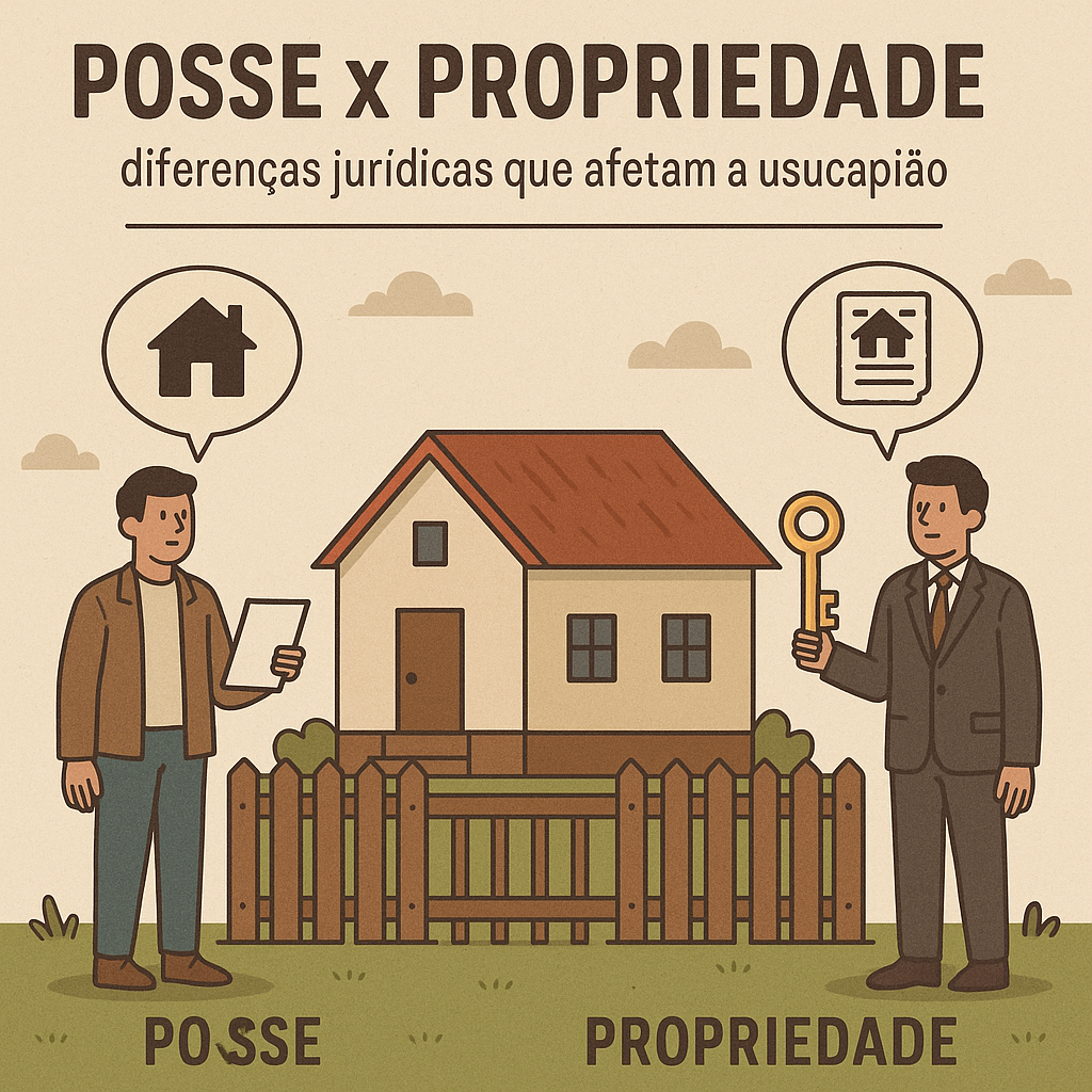 Posse x propriedade: diferenças jurídicas que afetam a usucapião