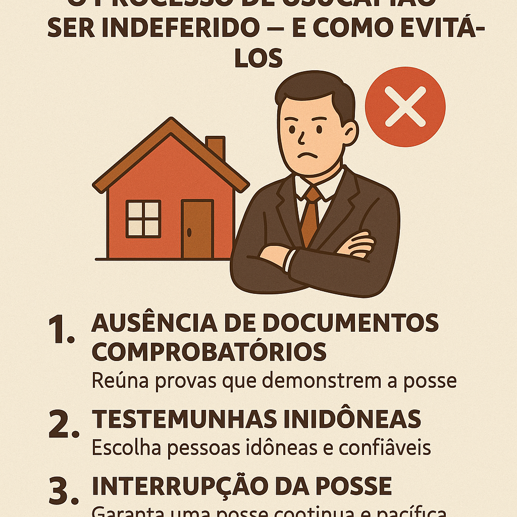 Erros que fazem o processo de usucapião ser indeferido – e como evitá-los