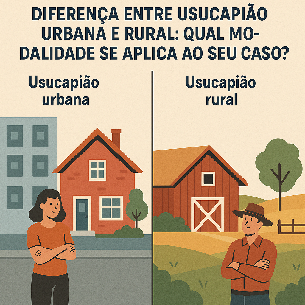 Diferença entre usucapião urbana e rural: qual modalidade se aplica ao seu caso?