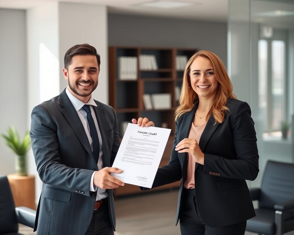 Advogado do Vieira Braga entregando documentos favoráveis a cliente em caso de aumento de aluguel fora do combinado Advogado do Vieira Braga entregando documentos favoráveis a cliente em caso de aumento de aluguel fora do combinado