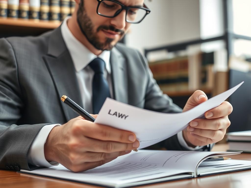 Advogado especialista analisando documentos jurídicos com precisão Advogado especialista analisando documentos jurídicos com precisão