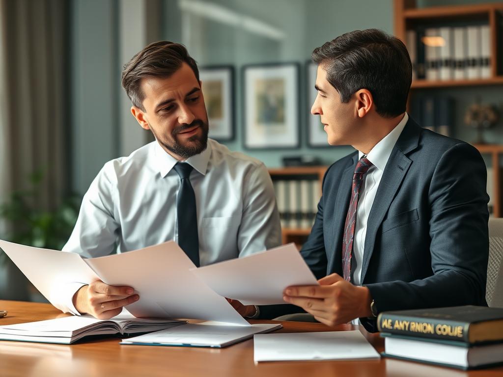Advogado especialista em naturalização brasileira explicando o processo para cliente Advogado especialista em naturalização brasileira explicando o processo para cliente