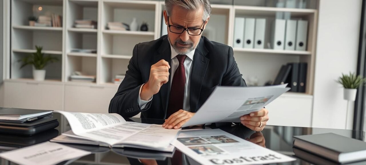 Advogado especializado analisando contrato de compra direto com o proprietário