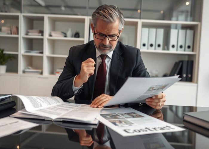 Advogado especializado analisando contrato de compra direto com o proprietário