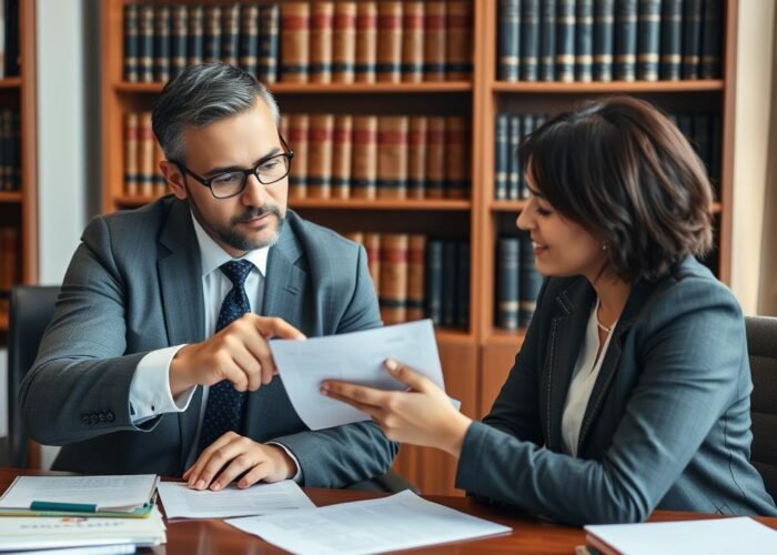 Advogado especializado analisando processo migratório arquivado com cliente