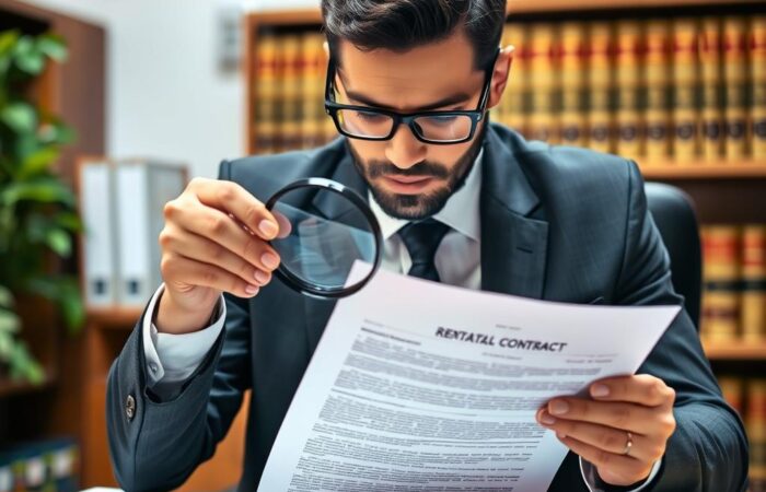 Advogado-especializado-em-direito-do-inquilino-analisando-contrato-de-locacao-e-despejo-sem Advogado especializado em direito do inquilino analisando contrato de locação e despejo sem justificativa