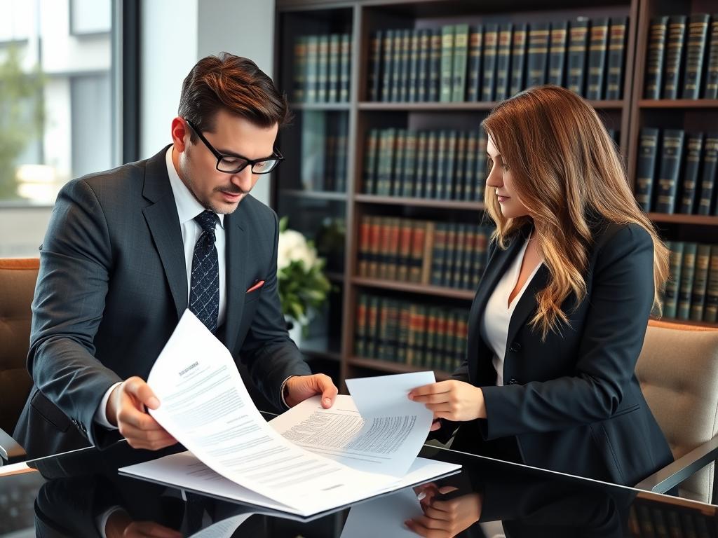Advogado especializado em financiamento imobiliário com o banco analisando documentos Advogado especializado em financiamento imobiliário com o banco analisando documentos