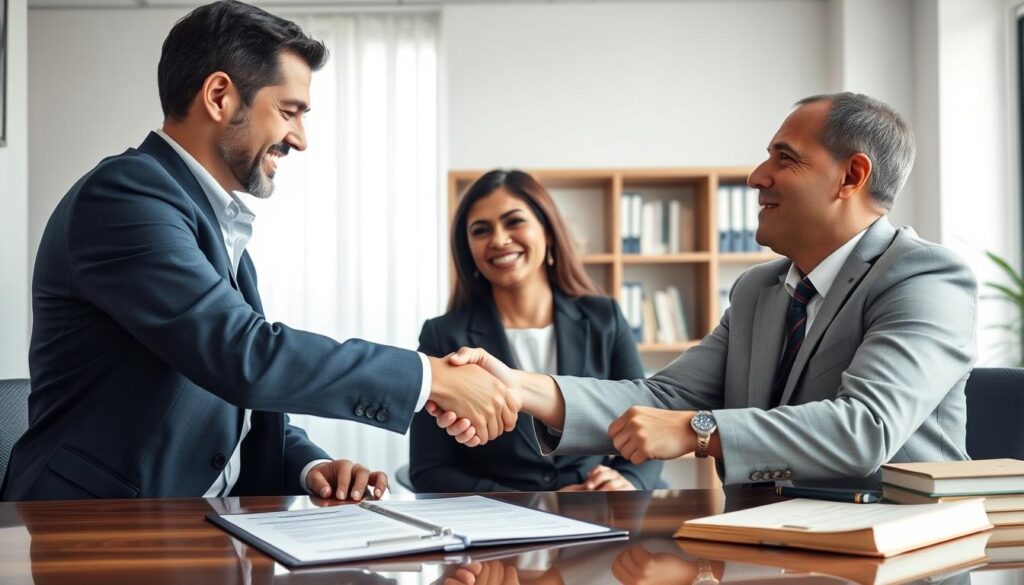 Advogados do Vieira Braga finalizando inventário do imóvel que ficou de herança com cliente satisfeito Advogados do Vieira Braga finalizando inventário do imóvel que ficou de herança com cliente satisfeito