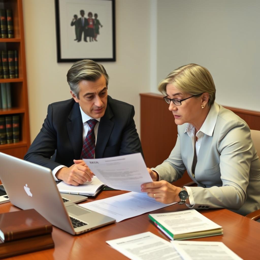 Advogados planejando estratégia para resolver cidadania italiana emperrada