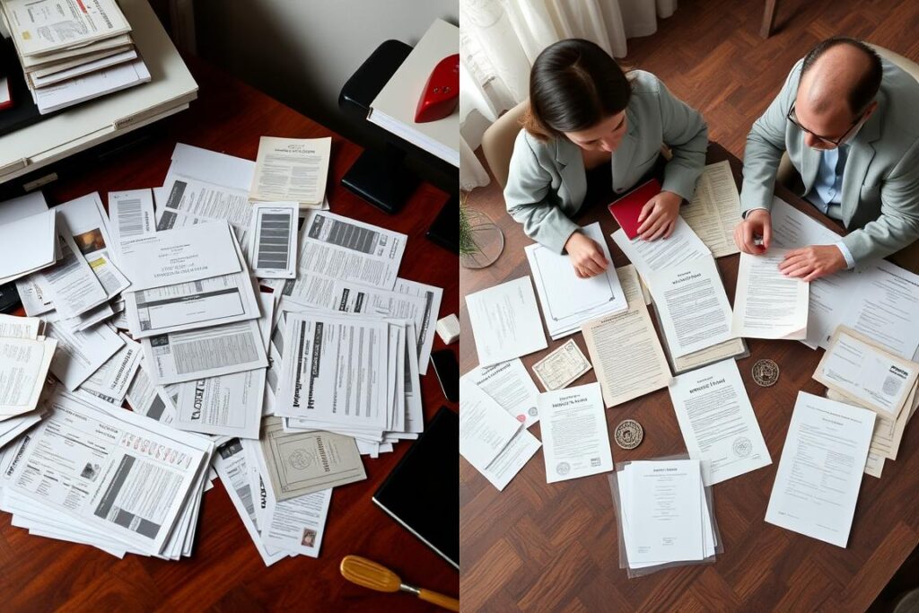 Comparação entre processo com e sem assistência jurídica para residência permanente