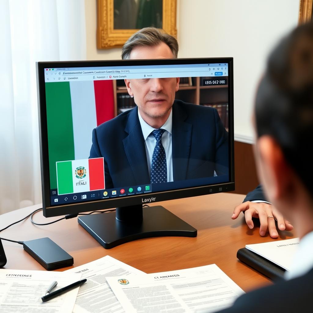 Comunicação com autoridades italianas sobre processo de cidadania emperrada