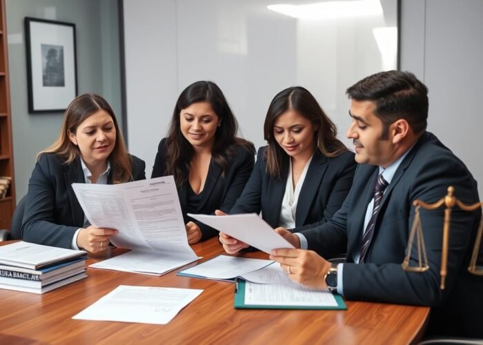 Equipe de advogados da Vieira Braga analisando caso de imóvel na planta com obra atrasada