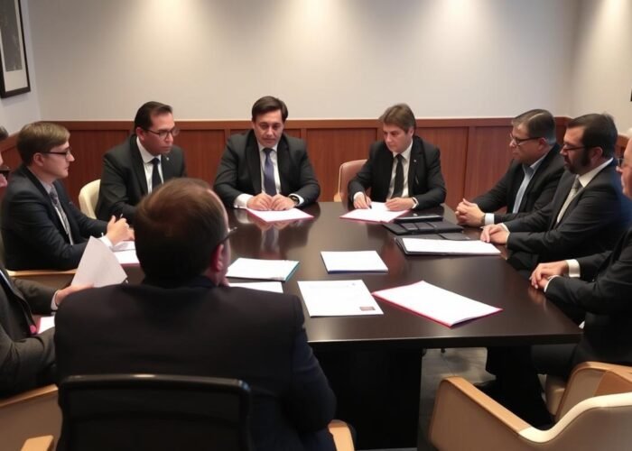 Equipe de advogados da Vieira Braga analisando caso de síndico tomando decisões sem consultar moradores