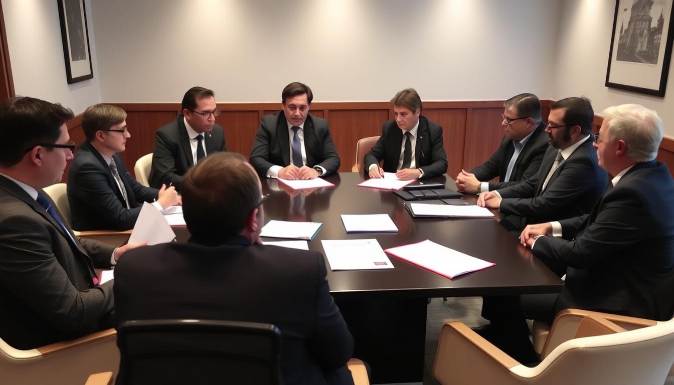 Equipe de advogados da Vieira Braga analisando caso de síndico tomando decisões sem consultar moradores