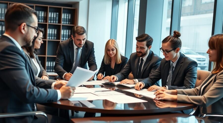Equipe de advogados da Vieira Braga analisando casos de multas indevidas