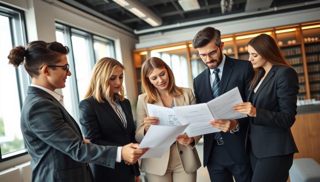 Equipe de advogados da Vieira Braga analisando contrato de compra direto com o proprietário Equipe de advogados da Vieira Braga analisando contrato de compra direto com o proprietário
