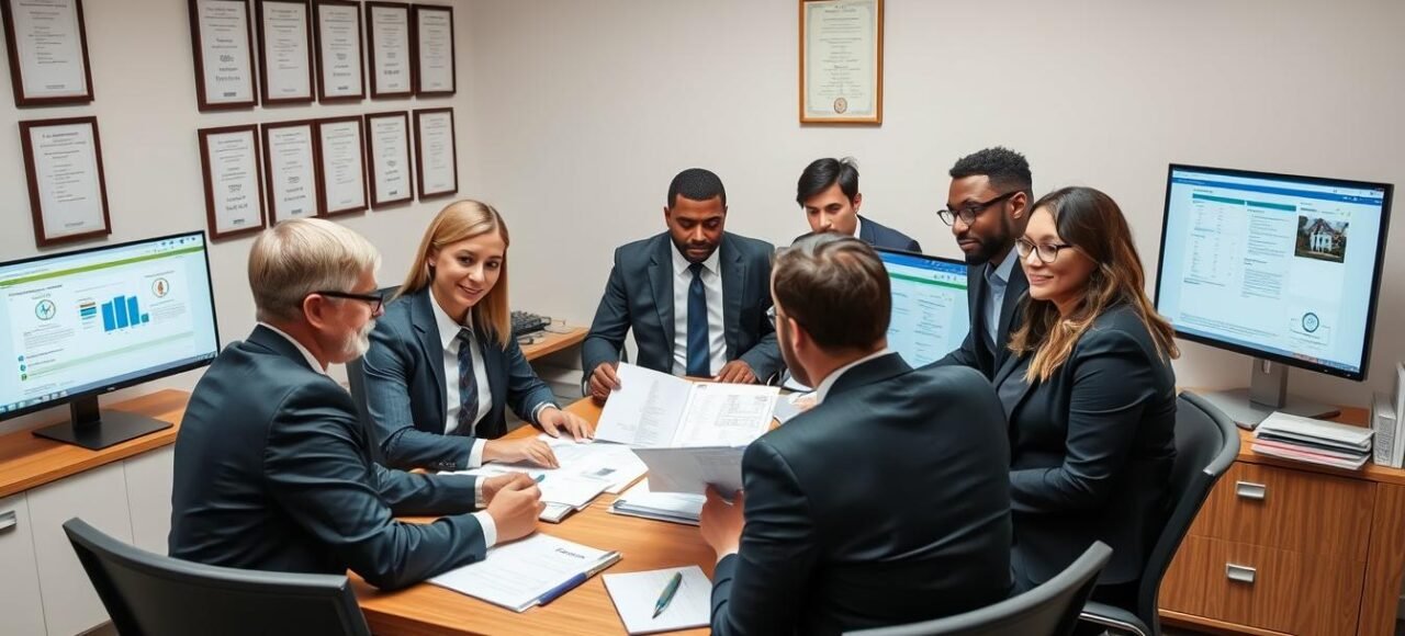 Equipe de advogados da Vieira Braga analisando documentos para verificar pendências judiciais