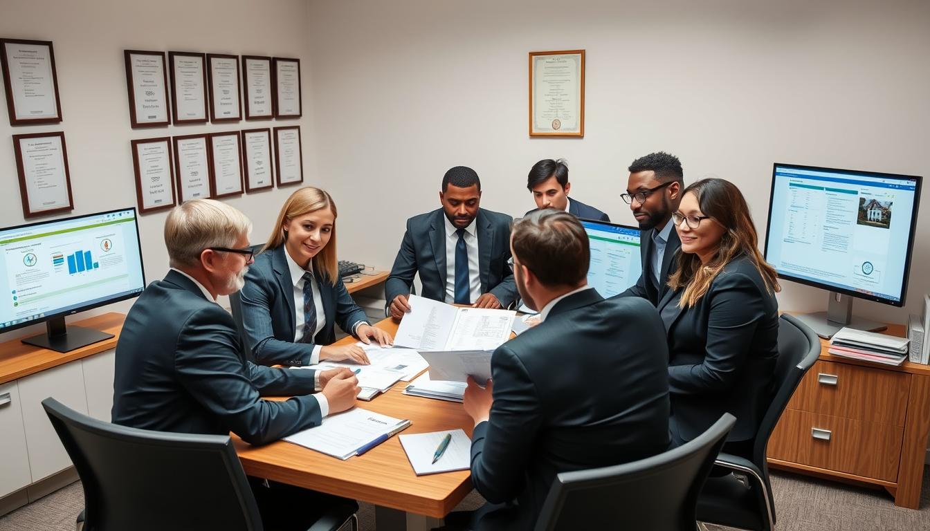 Equipe de advogados da Vieira Braga analisando documentos para verificar pendências judiciais