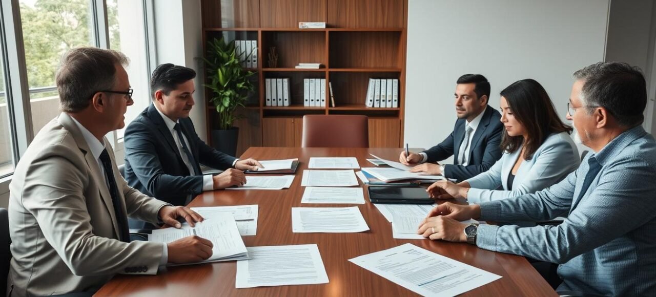 Equipe de advogados do Vieira Braga analisando caso de cobrança indevida