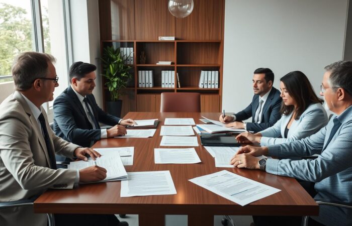 Equipe de advogados do Vieira Braga analisando caso de cobrança indevida