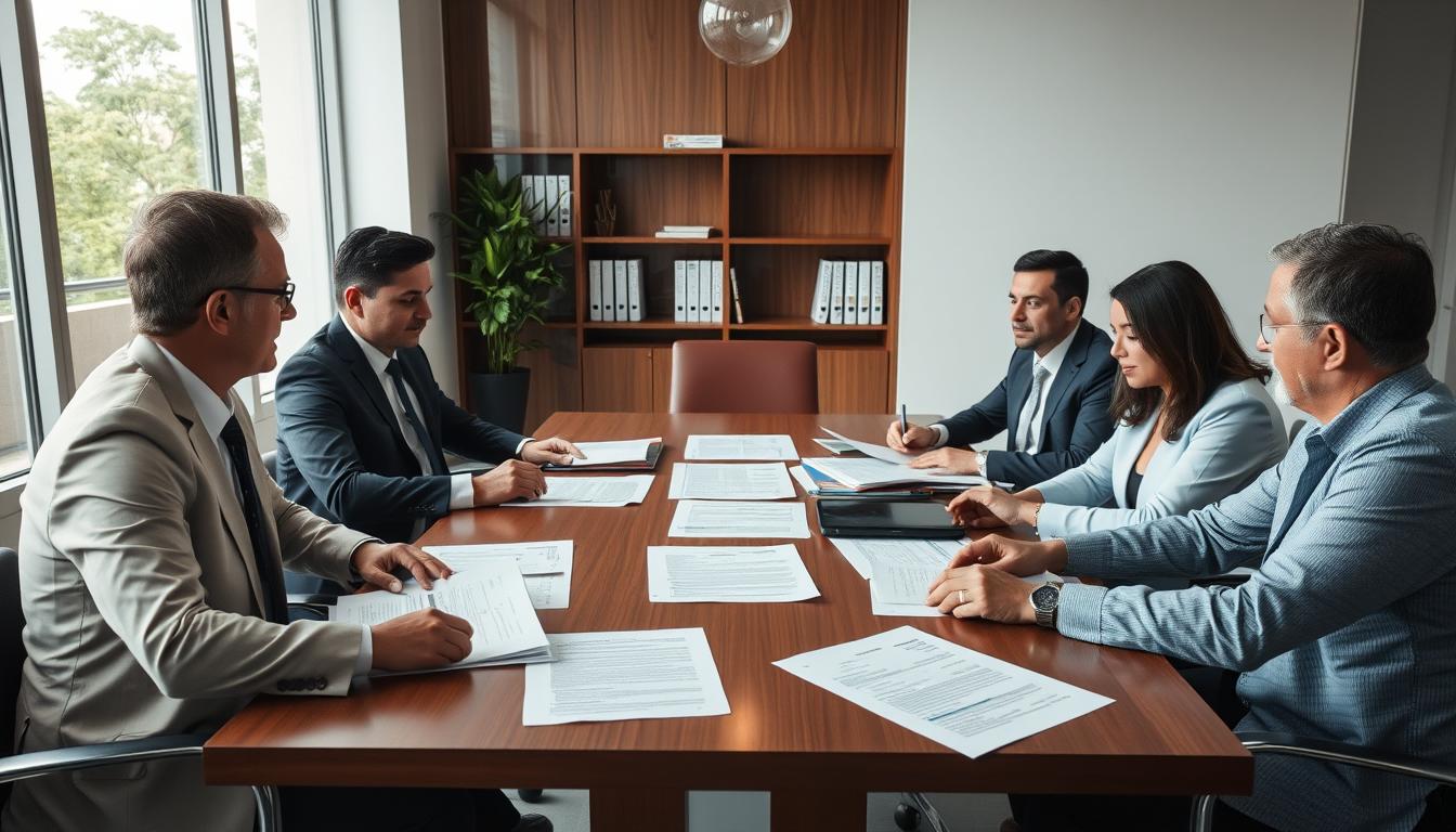 Equipe de advogados do Vieira Braga analisando caso de cobrança indevida