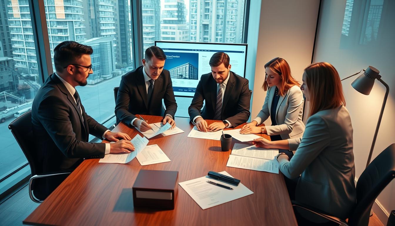 Equipe de advogados do Vieira Braga analisando caso de entrega do imóvel indefinida