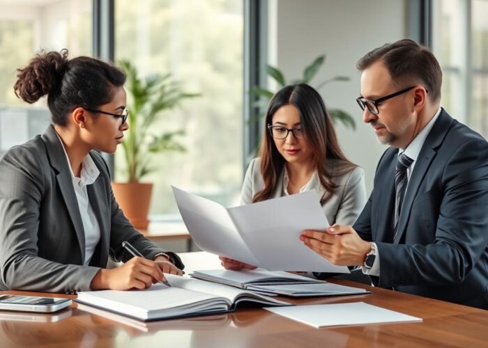 Equipe de advogados do Vieira Braga analisando caso de imobiliária sumiu após contrato