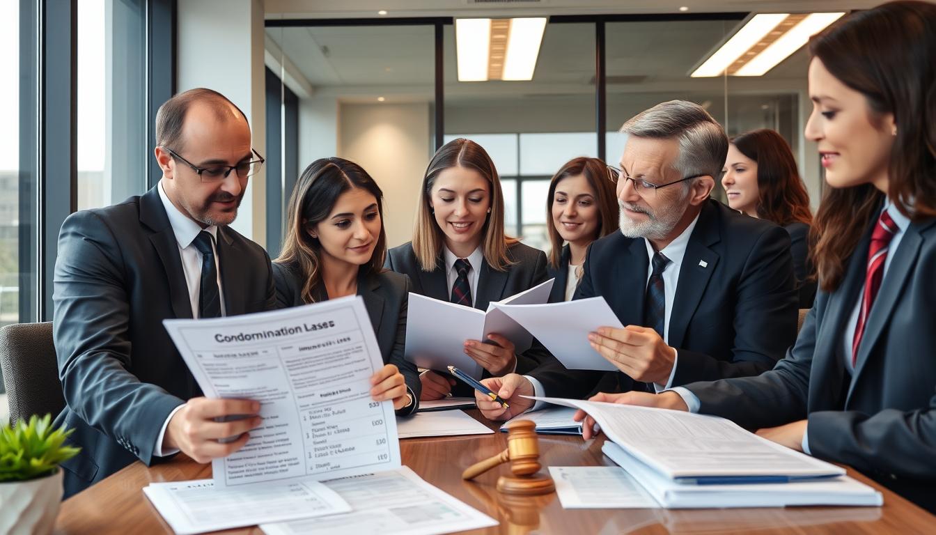 Equipe de advogados do Vieira Braga analisando casos de juros altos em condomínio
