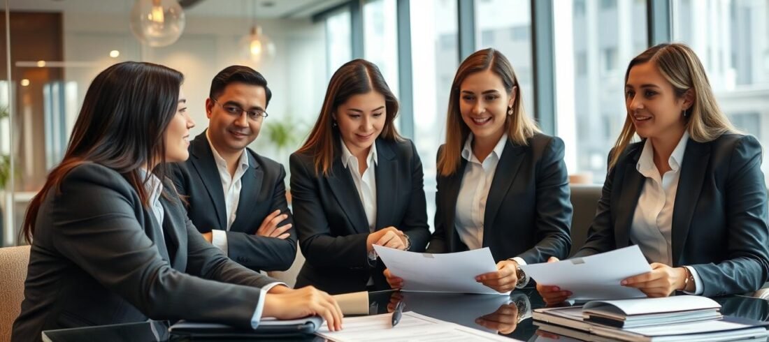 Equipe de advogados do Vieira Braga analisando casos de taxas condominiais não reconhecidas