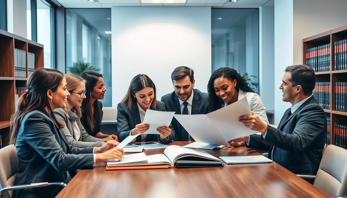 Equipe de advogados do Vieira Braga analisando cláusulas abusivas contrato