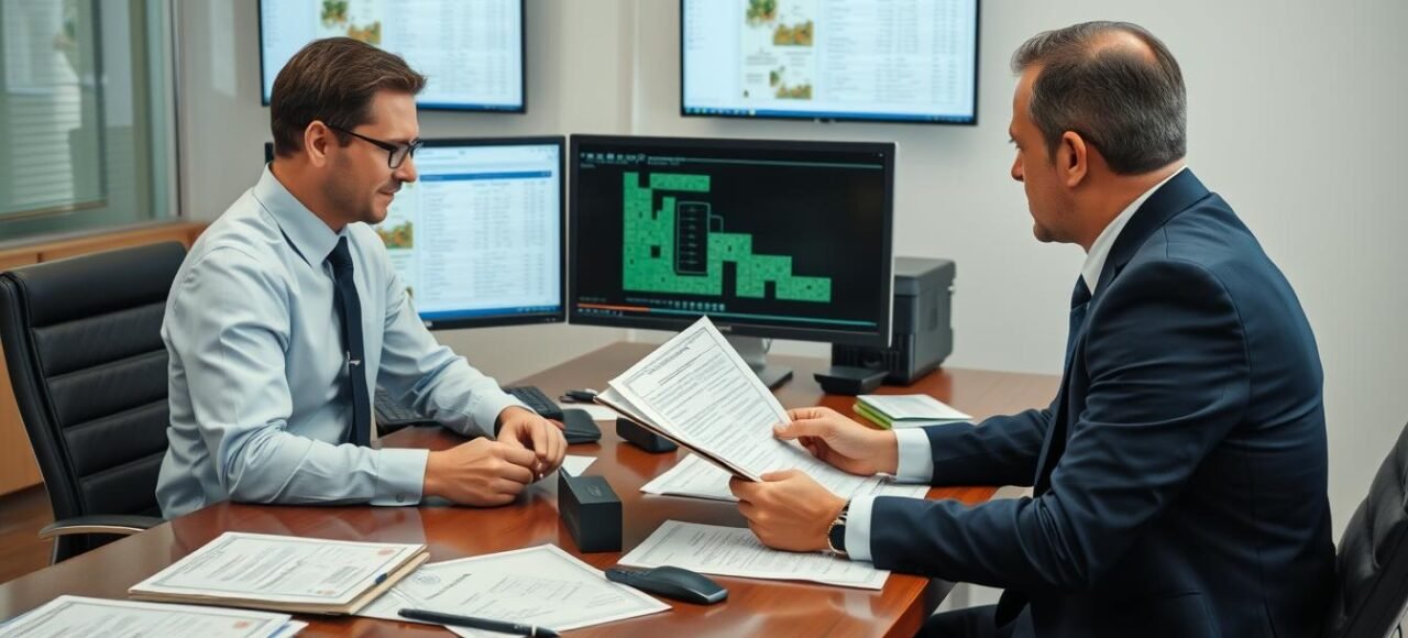 Equipe de advogados do Vieira Braga verificando dívidas no imóvel