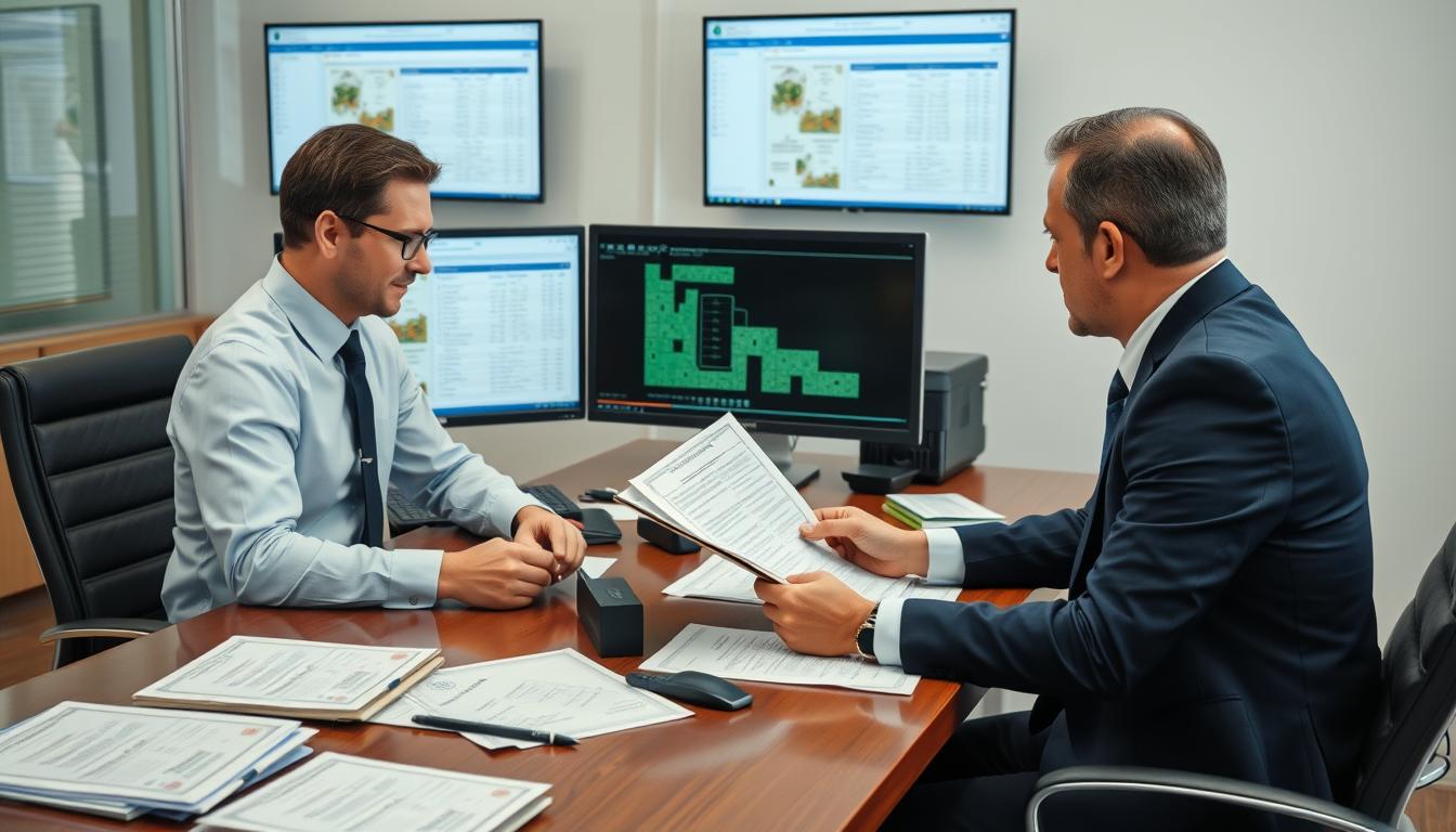 Equipe de advogados do Vieira Braga verificando dívidas no imóvel