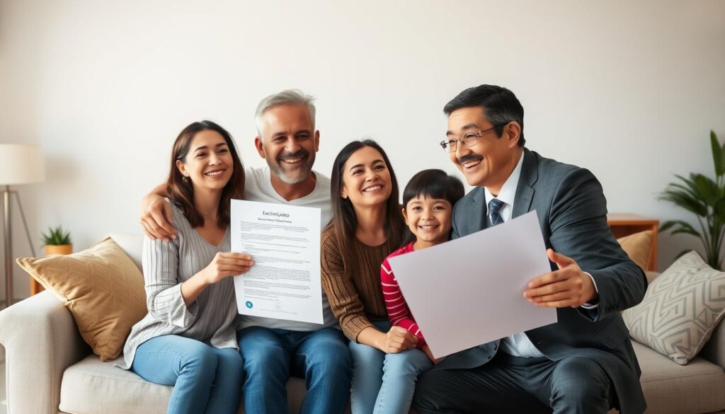 Família aliviada após resolução favorável de caso de despejo sem justificativa