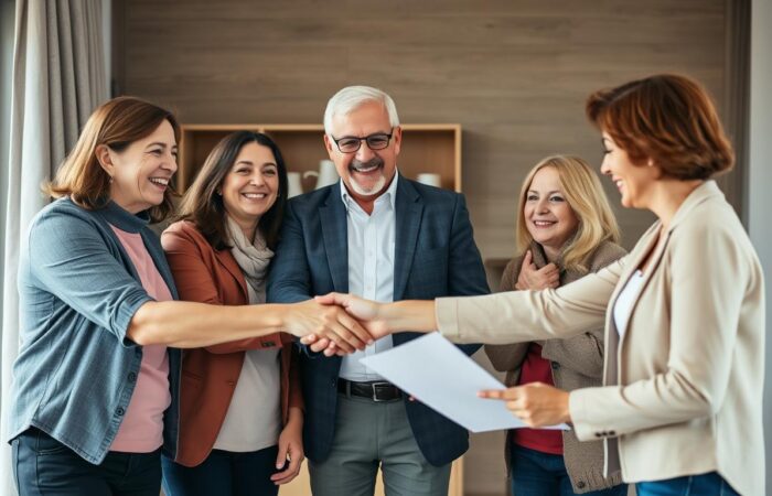 Familia-satisfeita-apos-conclusao-bem-sucedida-de-processo-de-partilha-de-imoveis Família satisfeita após conclusão bem-sucedida de processo de partilha de imóveis